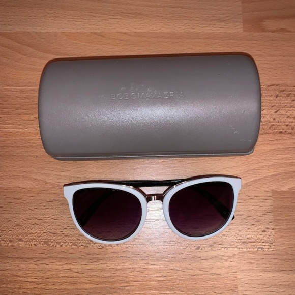 BCBGMaxAzria White Retro Style Sunglasses